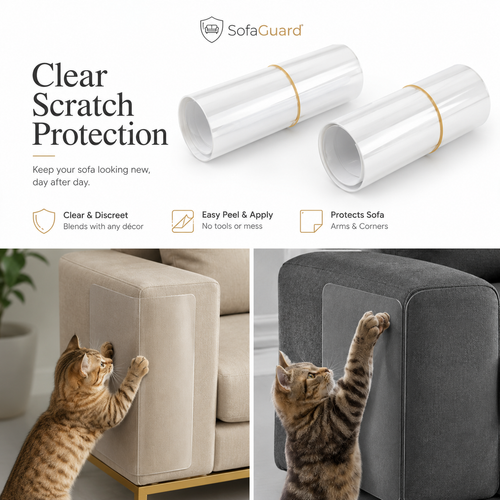 SofaGuard Clear Cat Scratch Protection Kit